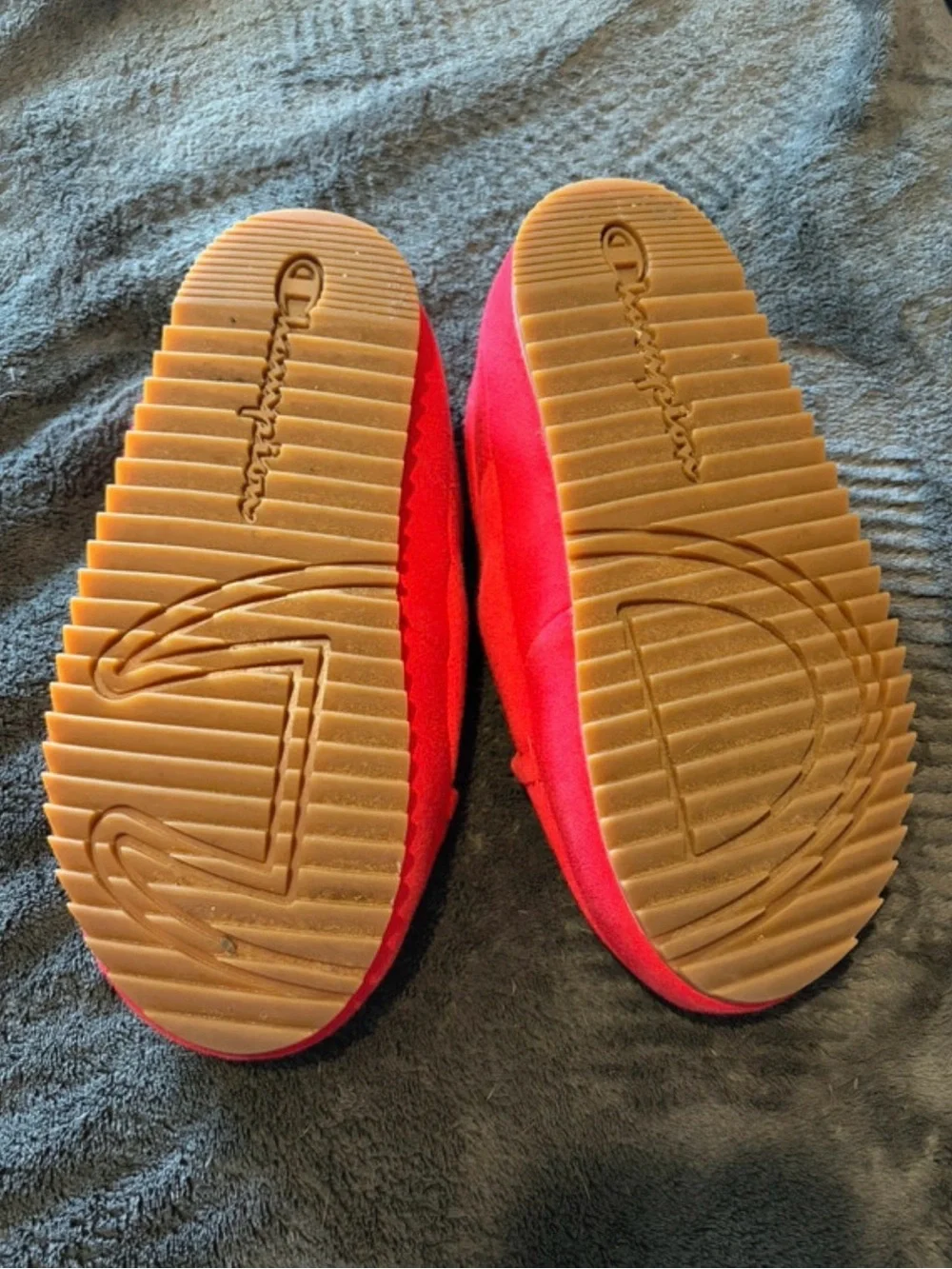 Champion Bright Red Plush Slip-On Slipper